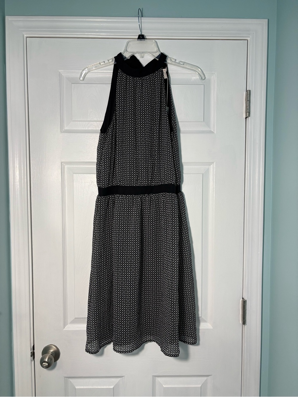 Esprit Black and White Halter Midi Dress
